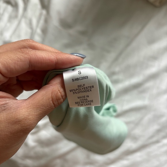 One shoulder crop tank top seafoam green - Picture 4 of 4